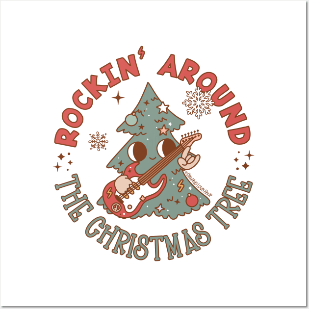 Rockin' Around the Christmas Tree © GraphicLoveShop Wall Art by GraphicLoveShop